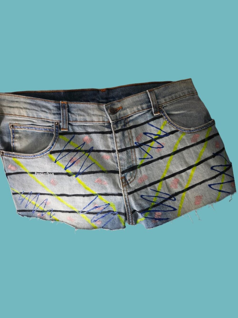 Custom Painted Mini Skirt